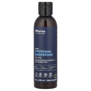 Vthrive Magnésio Lipossomal Líquido Limão 100 mg 180 ml (6 fl oz)