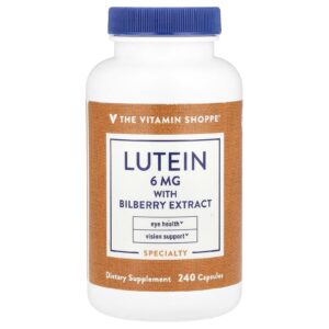 The Vitamin Shoppe Luteína com Extrato de Mirtilo Europeu 240 Cápsulas