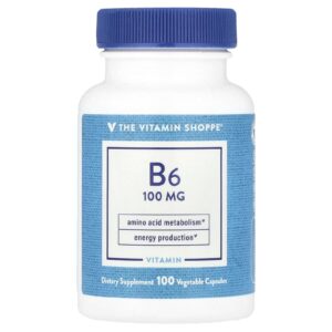 The Vitamin Shoppe Vitamina B6 100 mg 100 Cápsulas Vegetais