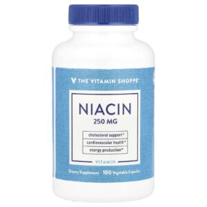 The Vitamin Shoppe Ácido Nicotínico 250 mg 100 Cápsulas Vegetais