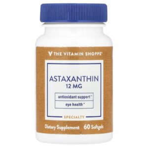 The Vitamin Shoppe Astaxantina 12 mg 60 Cápsulas Softgel