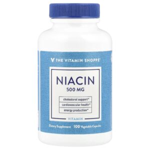 The Vitamin Shoppe Ácido Nicotínico 500 mg 100 Cápsulas Vegetais