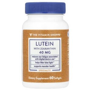 The Vitamin Shoppe Luteína com Zeaxantina 60 Cápsulas Softgel