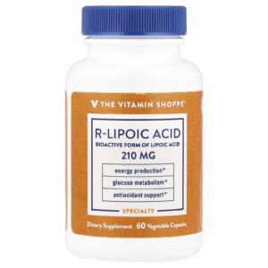 The Vitamin Shoppe Ácido R-lipoico 60 Cápsulas Vegetais
