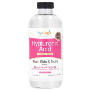 Hyalogic Ácido Hialurônico Fórmula Avançada Auxílio para Cabelos Pele e Unhas 35488 ml (12 fl oz)