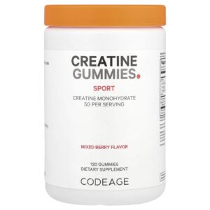 Codeage Sport Gomas de Creatina Frutos Silvestres 120 Gomas