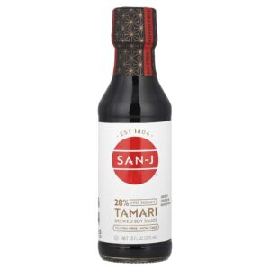 San-J Molho de Soja Fermentado Tamari 28% Menos Sódio 296 ml (10 fl oz)