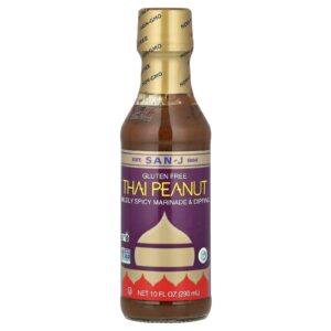 San-J Amendoim Tailandês Marinada Suave e Picante Sem Glúten 296 ml (10 fl oz)