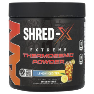 ABE Shred-X Pó Termogênico Extremo Chá Gelado de Limão 300 g (1058 oz)