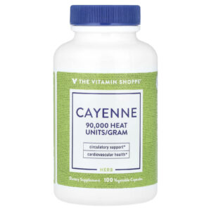 The Vitamin Shoppe Pimenta Caiena 100 Cápsulas Vegetais (450 mg por Cápsula)