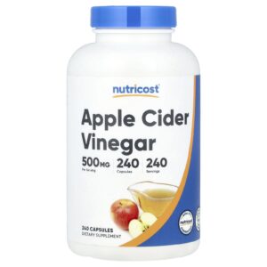 Nutricost Vinagre de Maçã 500 mg 240 Cápsulas