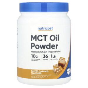 Nutricost Óleo TCM em Pó Caramelo Salgado 454 g (1 lb)