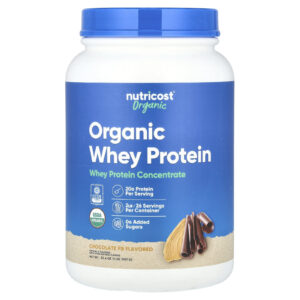 Nutricost Proteína Whey Orgânica Chocolate PB 907 g (2 lb)
