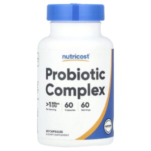 Nutricost Complexo Probiótico >1 Bilhão de UFCs 60 Cápsulas