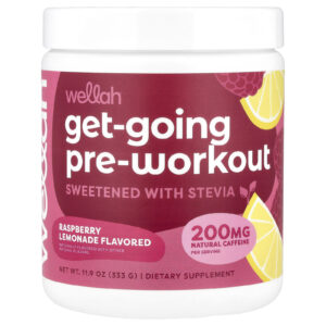 Wellah Pré-Treino Inovador Limonada de Framboesa 333 g (119 oz)