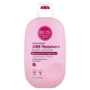 EOS Shea Better™ Loção Corporal Hidratante 24H Romã e Framboesa 473 ml (16 fl oz)
