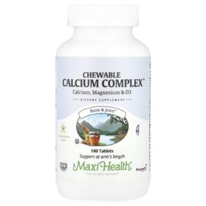 Maxi Health Calcium Complex™ Mastigável Baunilha Natural 180 Comprimidos