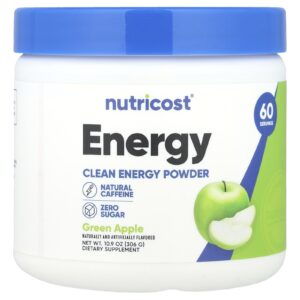 Nutricost Energy Clean Energy em Pó Maçã Verde 306 g (109 oz)