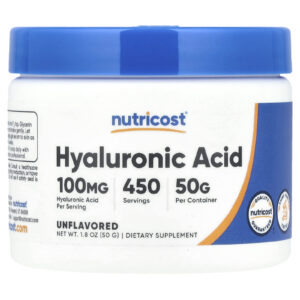 Nutricost Ácido Hialurônico Sem Sabor 50 g (18 oz)