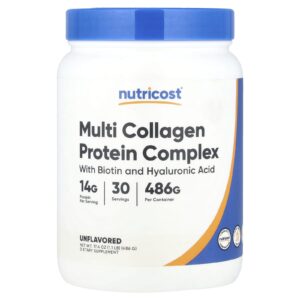 Nutricost Complexo Proteico de Multicolágeno Sem Sabor 486 g (11 lb)
