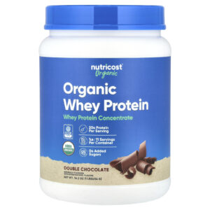 Nutricost Proteína Whey Orgânica Chocolate Duplo 454 g (1 lb)