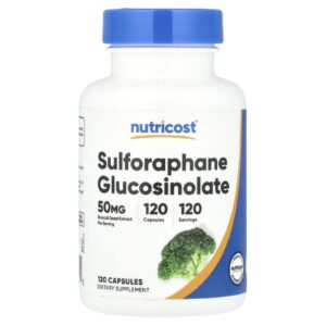 Nutricost Glicosinolato de Sulforafano 50 mg 120 Cápsulas