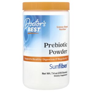 Doctors Best Prebiótico em Pó Sunfiber® Sem Sabor 210 g (74 oz)