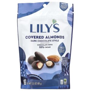 Lilys Sweets Amêndoas Cobertas Estilo Chocolate Amargo 99 g (35 oz)