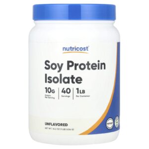 Nutricost Isolado Proteico de Soja Sem Sabor 454 g (1 lb)