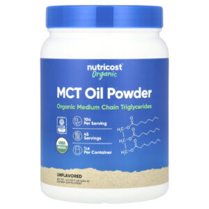 Nutricost Óleo TCM Orgânico em Pó Sem Sabor 454 g (162 oz)