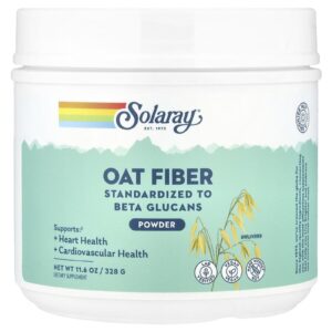 Solaray Fibra de Aveia em Pó Sem Sabor 328 g (116 oz)