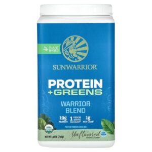 Sunwarrior Warrior Blend Proteína + Verduras Sem Sabor 750 g (165 lb)
