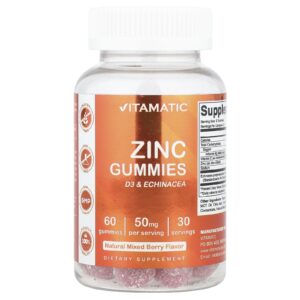 Vitamatic Gomas de Zinco Frutos Silvestres 60 Gomas