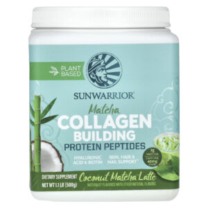 Sunwarrior Peptídeos de Proteína para Construção de Colágeno Latte de Matcha de Coco 500 g (11 lb)