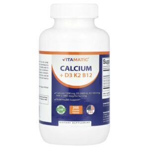 Vitamatic Cálcio + D3 K2 B12 365 Comprimidos Revestidos