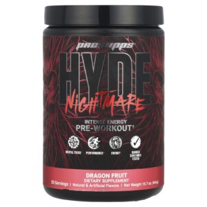 ProSupps HYDE® Nightmare Pré-Treino Intenso e Energético Sabor de Pitaia 444 g (157 oz)