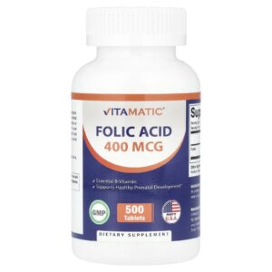 Vitamatic Ácido Fólico 400 mcg 500 Comprimidos