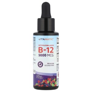 Vitamatic Mecobalamina B12 Fruto Silvestre Natural 5.000 mcg 59 ml (2 fl oz)