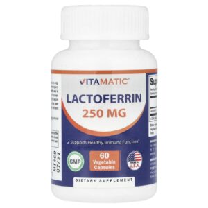 Vitamatic Lactoferrina 250 mg 60 Cápsulas Vegetais