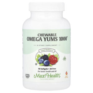 Maxi Health Ômega Yums 1000™ Mastigável Frutas Naturais 110 Cápsulas Softgel