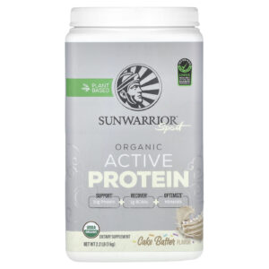 Sunwarrior Sport Proteína Ativa Orgânica Massa de Bolo 1 kg (22 lb)