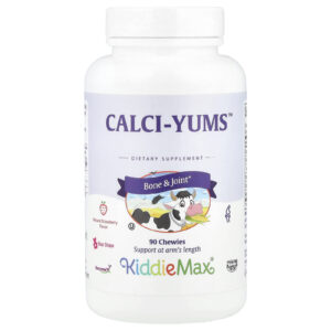 Maxi Health KiddieMax® Calci-Yums™ Morango Natural 90 Cápsulas Mastigáveis