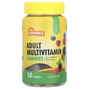 Sundance Vitamins Gomas Multivitamínicas para Adultos Frutos Silvestres Naturais 50 Gomas