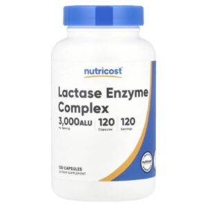 Nutricost Complexo de Enzimas de Lactase 3.000 ALU 120 Cápsulas