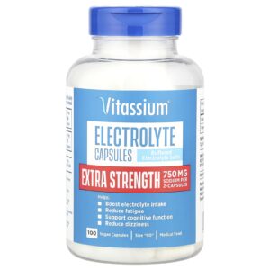 Vitassium Cápsulas de Eletrólitos Tamanho "00" 100 Cápsulas Veganas