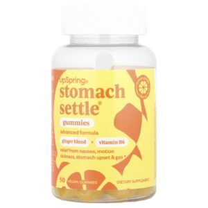 UpSpring Gomas Stomach Settle® Gengibre e Limão 50 Gomas Veganas