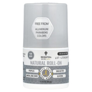 Bee & You Roll-On Natural Para Homens Ativo Refrescante 50 ml (17 fl oz)