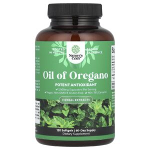 Natures Craft Óleo de Orégano 120 Cápsulas Softgel (150 mg por Cápsula Softgel)