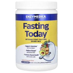 Enzymedica Fasting Today Mistura para Bebida para Jejum Intermitente Abacaxi Tropical 264 g (931 oz)