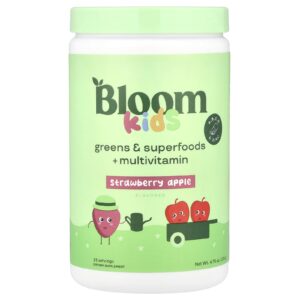 Bloom Crianças Verduras e Superalimentos + Multivitamínico Morango e Maçã 135 g (476 oz)